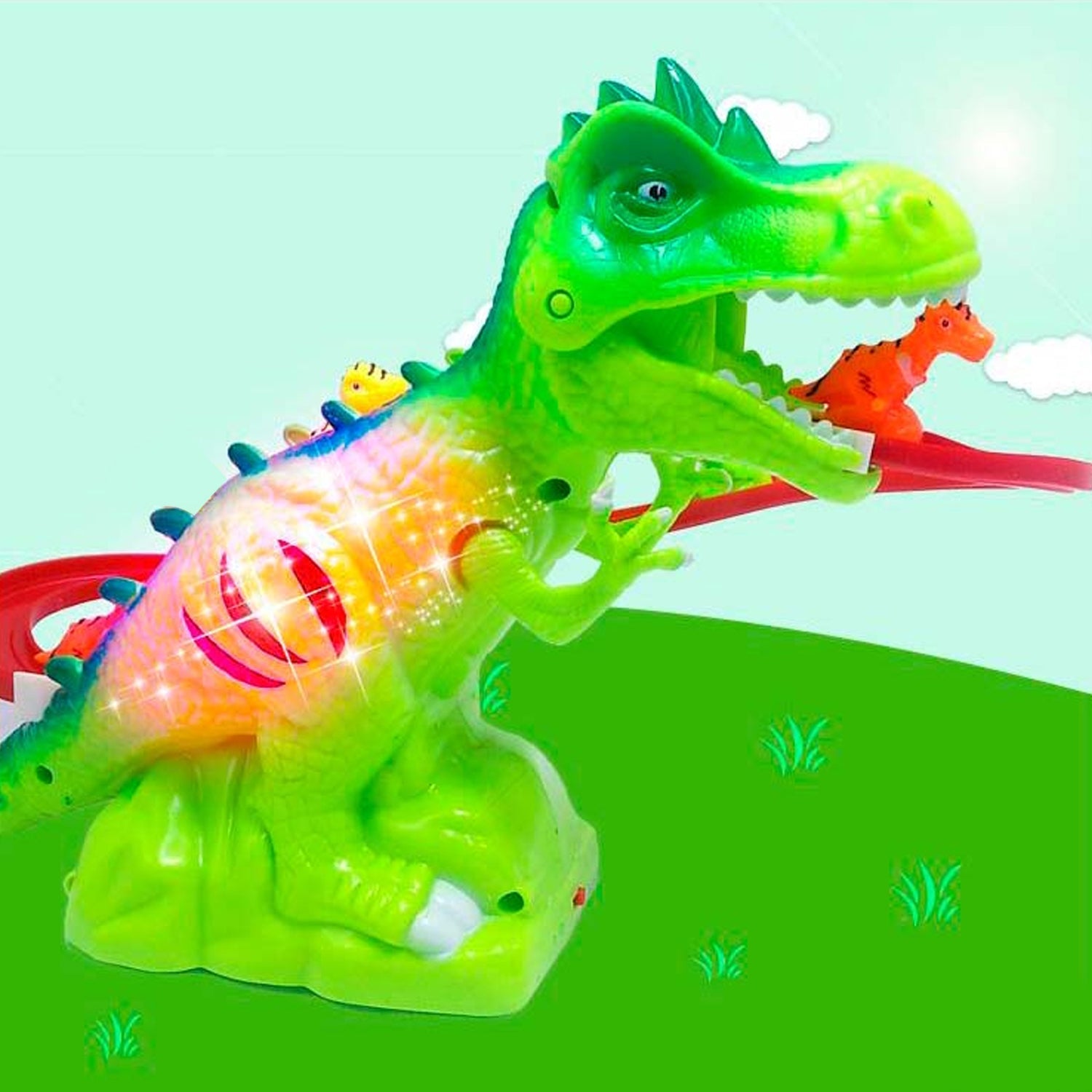 17657 Children Electric Tracks Climb Stair Dinosaur Toys Glowing With Sound Kid Toy Animals Model Interactive Toys 17657 Children Electric Tracks Climb Stair Dinosaur Toys Glowing With Sound Kid Toy Animals Model Interactive Toys